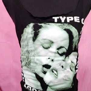 Type O negative cut out distressed tank goth punk 90s alt size med